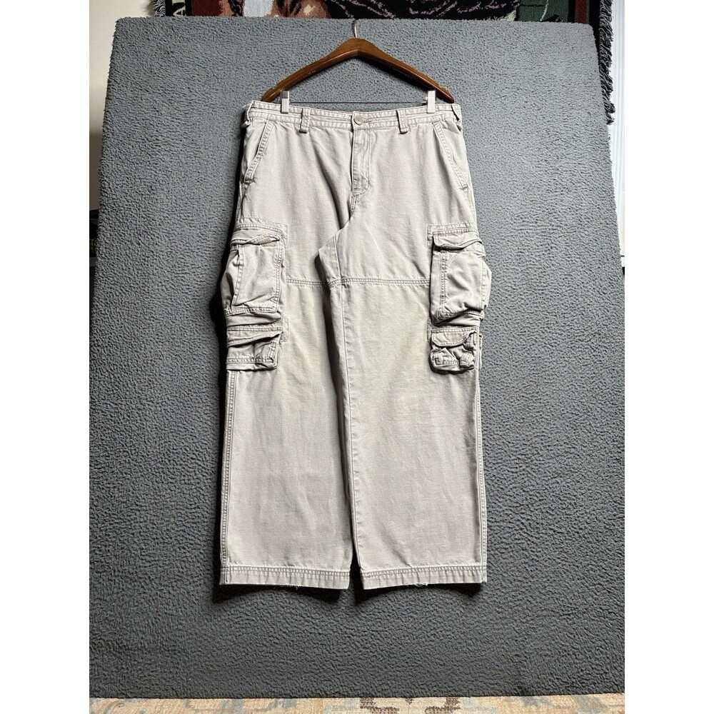 VTG Mossimo Cargo Pants Men 36x28.5 Tactical Utility Y2K Skater Baggy Wide Leg - Picture 1 of 16